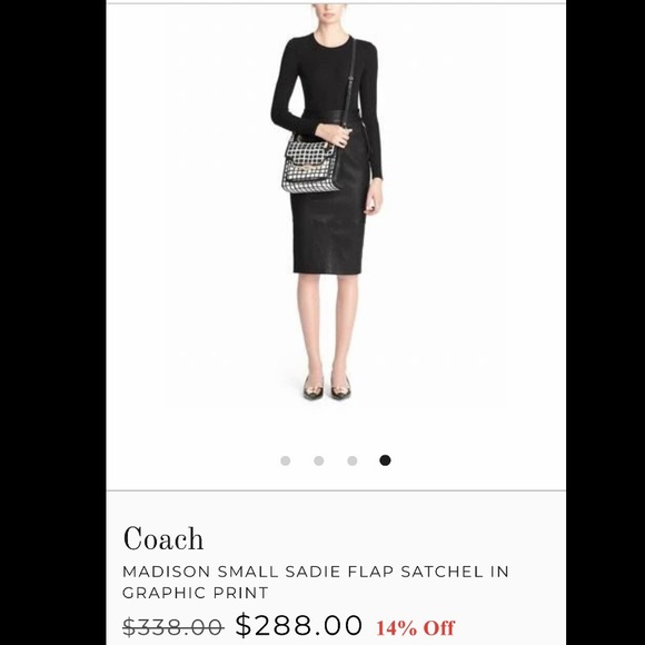 Coach Madison Small Sadie Flap Satchel In Graphic Print - Picture 2 of 15